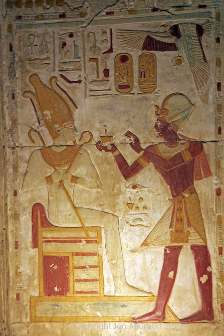 Relief in Niche between chapels, Abydos
